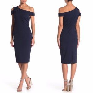 Trina Turk Enchantment One Shoulder Navy Dress